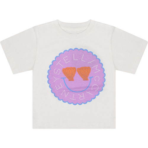 Abbigliamento Bambina T-shirt maniche corte Stella Mc Cartney TU8D31 Z0434 101 Bianco