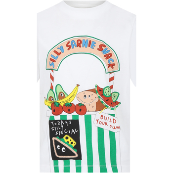 Abbigliamento Bambino T-shirt maniche corte Stella Mc Cartney TU8R71 Z0434 101 Bianco