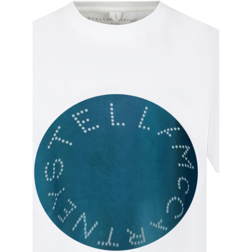 Abbigliamento Bambina T-shirt maniche corte Stella Mc Cartney TU8A71 Z0434 101 Bianco
