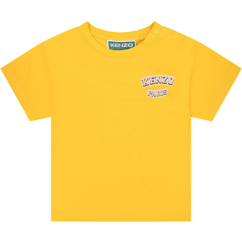 Abbigliamento Bambina T-shirt maniche corte Kenzo K60131 536 Giallo