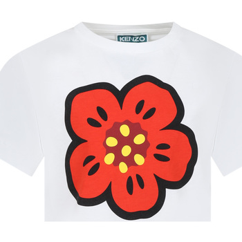 Abbigliamento Bambina T-shirt maniche corte Kenzo K60383 12P Bianco
