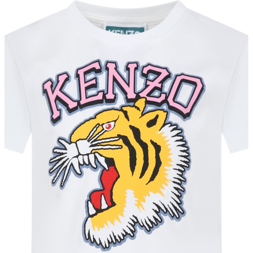 Abbigliamento Bambina T-shirt maniche corte Kenzo K60264 12P Bianco