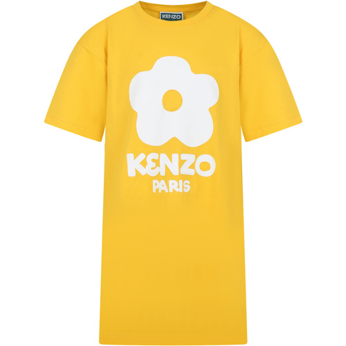 Abbigliamento Bambina Vestiti Kenzo K60210 536 Giallo