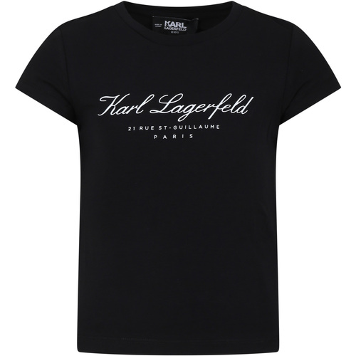 Abbigliamento Bambina T-shirt maniche corte Karl Lagerfeld Kids Z30107 09B Nero