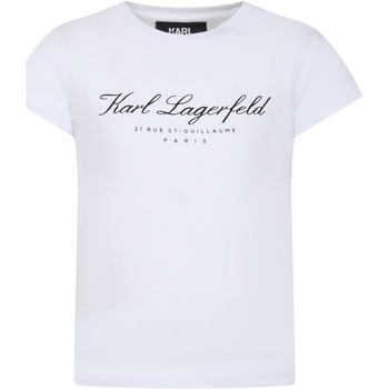 Abbigliamento Bambina T-shirt maniche corte Karl Lagerfeld Kids Z30107 10P Bianco