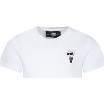 Abbigliamento Bambino T-shirt maniche corte Karl Lagerfeld Kids Z30054 10P Bianco