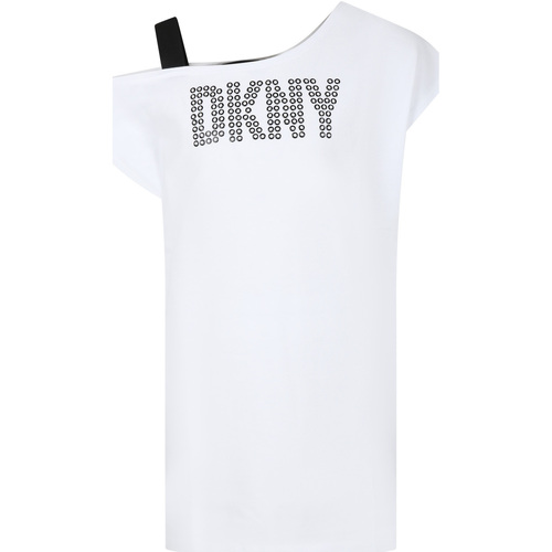 Abbigliamento Bambina Vestiti Dkny D60114 10P Bianco