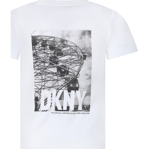 Abbigliamento Unisex bambino T-shirt maniche corte Dkny D60023 10P Bianco