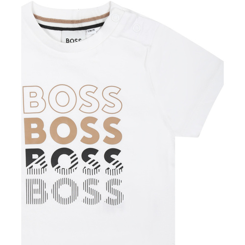 Abbigliamento Bambino T-shirt maniche corte BOSS J50617 10P Bianco