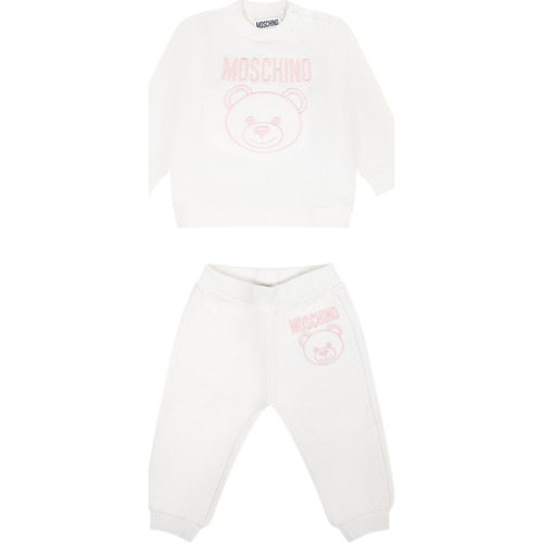 Abbigliamento Bambina Completi Moschino Kid MTK02P LCA74 84324 Bianco
