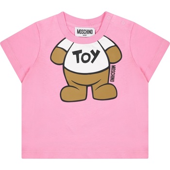 Abbigliamento Bambina T-shirt maniche corte Moschino Kid MYM032 LAA33 50206 Rosa