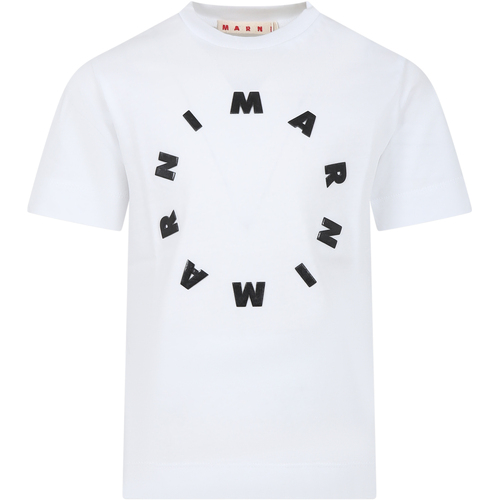Abbigliamento Unisex bambino T-shirt maniche corte Marni M01069 M00L9 MT172U 0M100 Bianco
