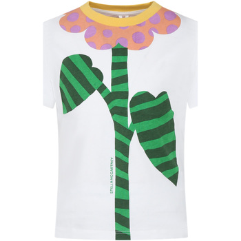 Abbigliamento Bambina T-shirt maniche corte Stella Mc Cartney TU8A31 Z0434 101 Bianco