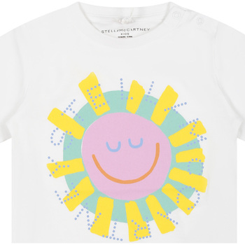 Abbigliamento Bambina T-shirt maniche corte Stella Mc Cartney TU8121 Z0434 100 Bianco