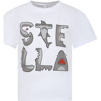 Abbigliamento Bambino T-shirt maniche corte Stella Mc Cartney TU8P51 Z0434 101 Bianco