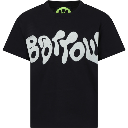 Abbigliamento Unisex bambino T-shirt maniche corte Barrow S4BKJUTH013 110 Nero