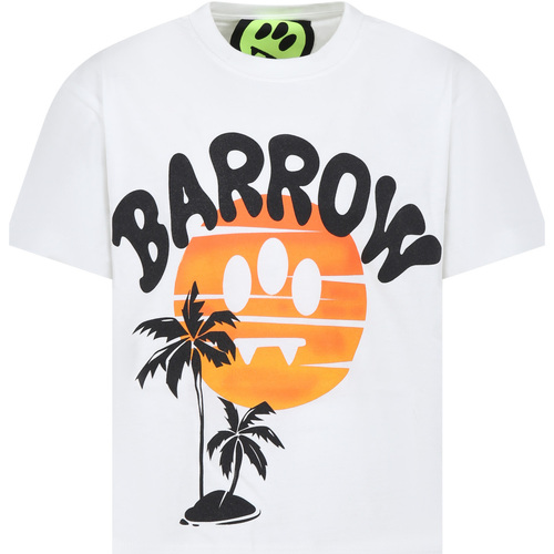 Abbigliamento Bambino T-shirt maniche corte Barrow S4BKJUTH006 002 Bianco