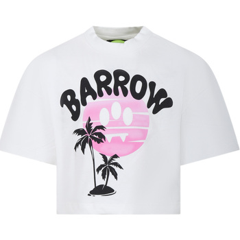 Abbigliamento Bambina T-shirt maniche corte Barrow S4BKJGTH052 002 Bianco