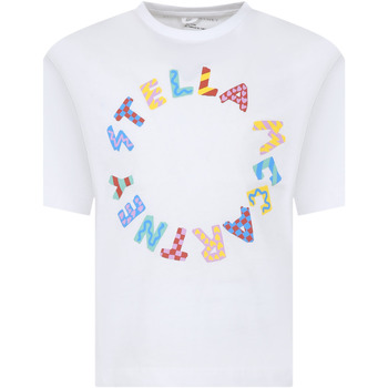Abbigliamento Bambina T-shirt maniche corte Stella Mc Cartney TU8B51 Z0434 100 Bianco