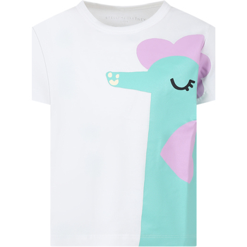 Abbigliamento Bambina T-shirt maniche corte Stella Mc Cartney TU8D11 Z0434 101 Bianco