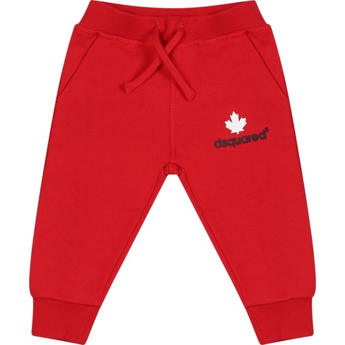 Abbigliamento Unisex bambino Pantaloni Dsquared DQ1379 D002Y DQ417 Rosso