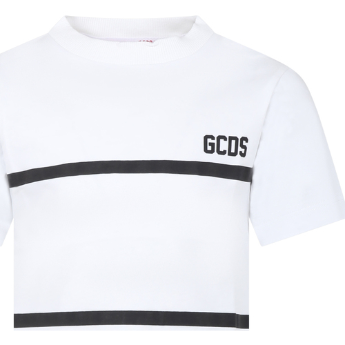 Abbigliamento Bambina T-shirt maniche corte Gcds DUM00I LAA29 10101 Bianco