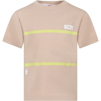 Abbigliamento Bambino T-shirt maniche corte Gcds DUM00I LAA29 20379 Beige
