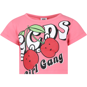 Abbigliamento Bambina T-shirt maniche corte Gcds DAM002 LBA00 51452 Rosa