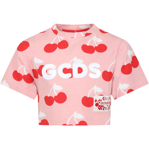 Abbigliamento Bambina T-shirt maniche corte Gcds DDM00G LBB0C 84526 Rosa