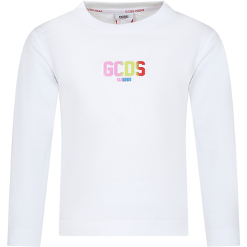 Abbigliamento Bambino T-shirts a maniche lunghe Gcds DCO001 LAA20 10101  Bianco