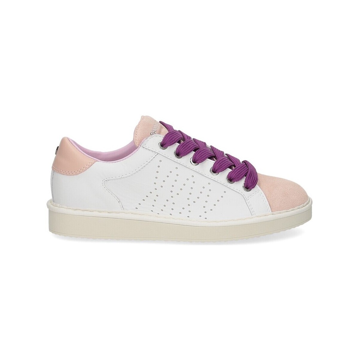Scarpe Donna Sneakers Panchic P01W013 Lace-up shoe leather suede powder pink pansy Bianco