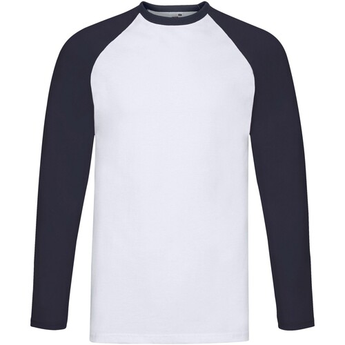 Abbigliamento T-shirts a maniche lunghe Fruit Of The Loom SS32 Bianco