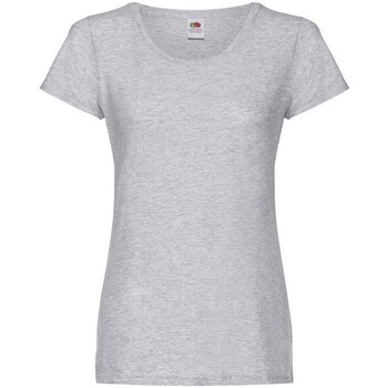 Abbigliamento Donna T-shirts a maniche lunghe Fruit Of The Loom Original Grigio