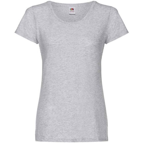 Abbigliamento Donna T-shirts a maniche lunghe Fruit Of The Loom Original Grigio