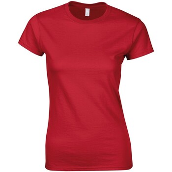 Abbigliamento Donna T-shirts a maniche lunghe Gildan GD72 Rosso