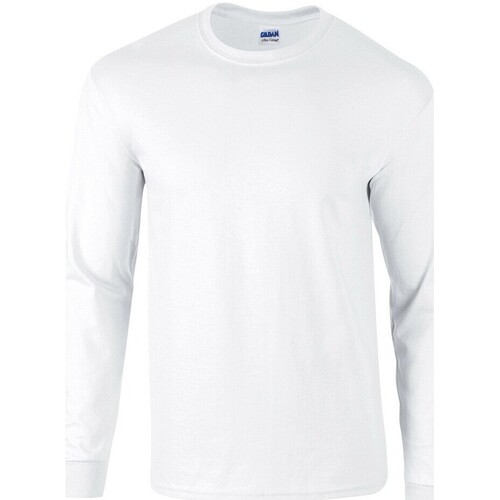 Abbigliamento Uomo T-shirts a maniche lunghe Gildan Ultra Bianco