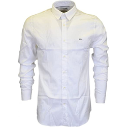 Abbigliamento Uomo Camicie maniche lunghe Lacoste CH2561 Bianco