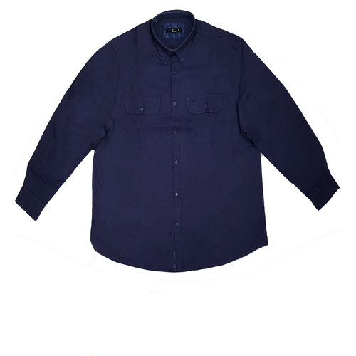 Abbigliamento Uomo Camicie maniche lunghe Max Fort MET.E1762 Blu