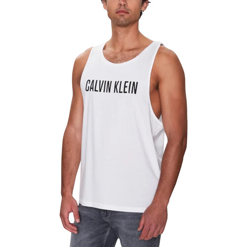 Abbigliamento Uomo Top / T-shirt senza maniche Calvin Klein Jeans KM0KM00837 Bianco