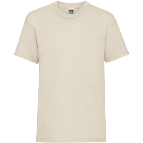 Abbigliamento Unisex bambino T-shirt maniche corte Fruit Of The Loom Value Beige