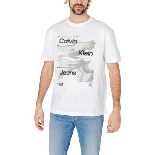 Abbigliamento Uomo Polo maniche lunghe Calvin Klein Jeans J30J325184 Bianco