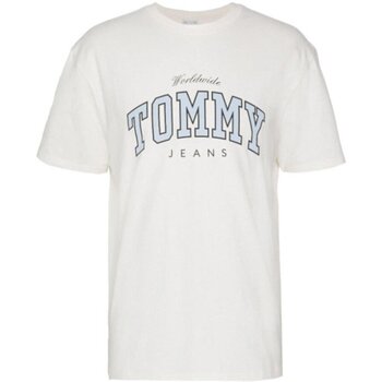 Abbigliamento Uomo T-shirt maniche corte Tommy Jeans T-shirt Uomo Varsity Bianco