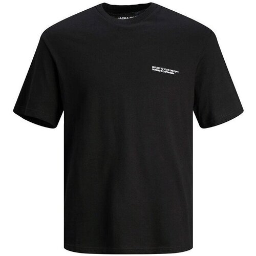 Abbigliamento Uomo T-shirt maniche corte Jack & Jones T-Shirt Uomo Jorvesterbro Back Nero