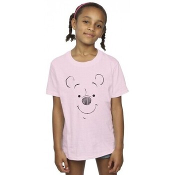 Abbigliamento Bambina T-shirts a maniche lunghe Disney Winnie The Pooh Winnie The Pooh Face Rosso