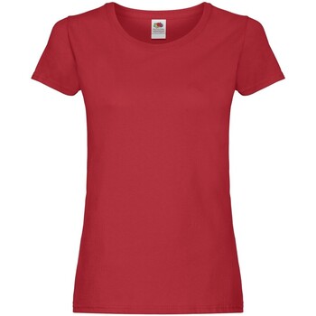 Abbigliamento Donna T-shirts a maniche lunghe Fruit Of The Loom Original Rosso