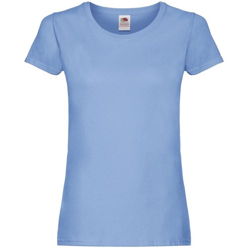 Abbigliamento Donna T-shirts a maniche lunghe Fruit Of The Loom Original Blu