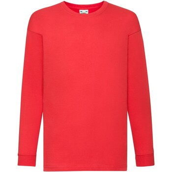 Abbigliamento Unisex bambino T-shirts a maniche lunghe Fruit Of The Loom Value Rosso