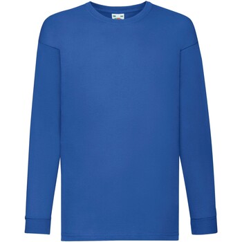 Abbigliamento Unisex bambino T-shirts a maniche lunghe Fruit Of The Loom Value Blu