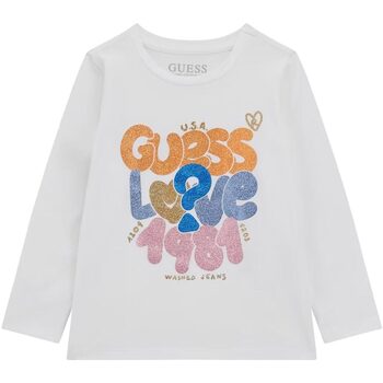 Abbigliamento Bambina T-shirts a maniche lunghe Guess LS T-SHIRT Bianco