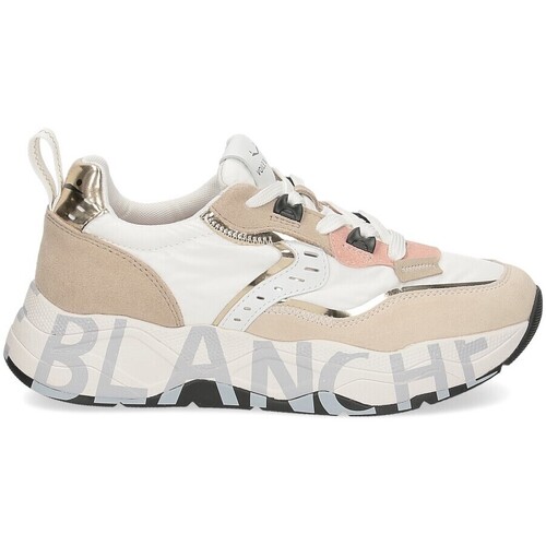 Scarpe Donna Sneakers Voile Blanche Club105 suede nylon off white sand platinum Bianco